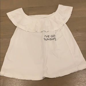 Wildfox Off the shoulder white top